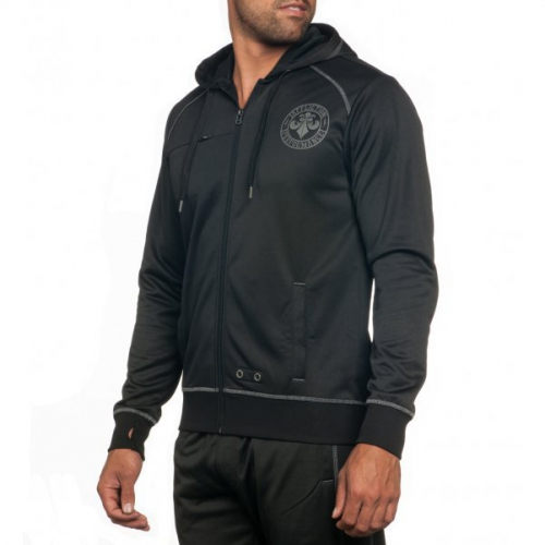 Спортивная кофта Affliction Sport Body Space Full Zip Hoodie Black Grey купить